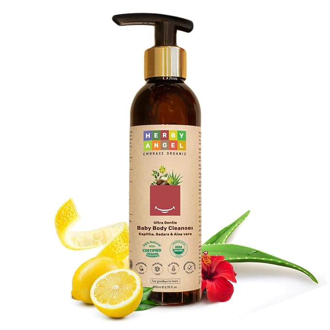 Herby Angel Ultra Gentle Body Cleanser for Babies and Kids - 200 ml