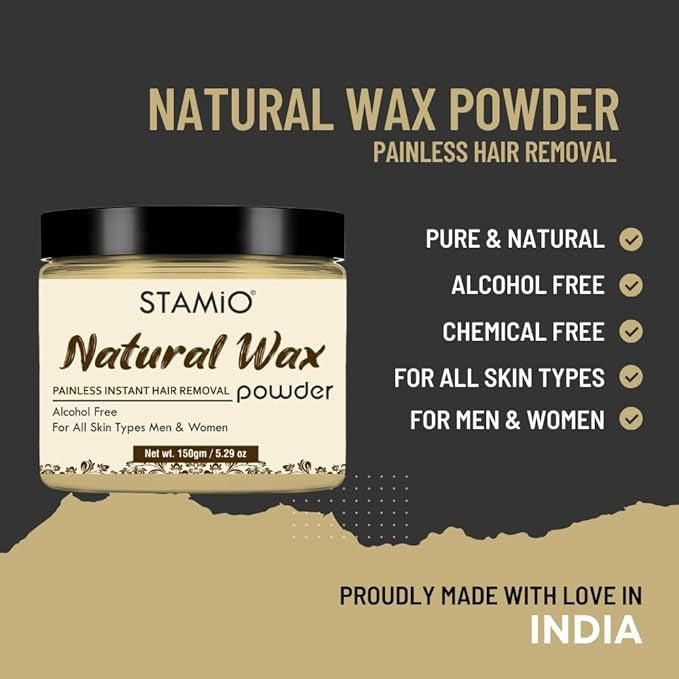 Stamio Natural Hair Removal/Remover Powder - 150 gms