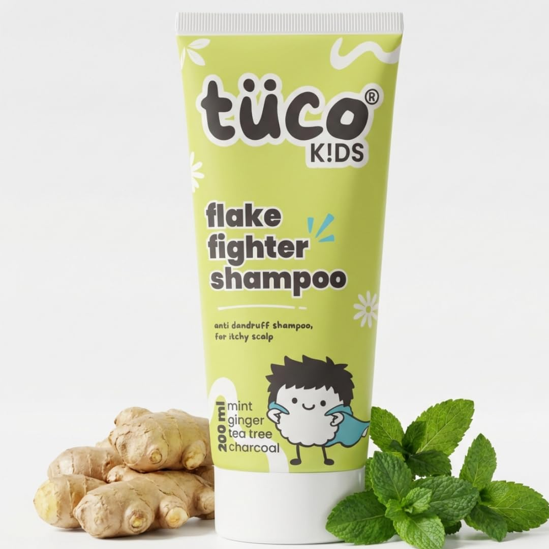 TuCo Intelligent Kids Anti-Dandruff Shampoo With Wintergreen, Mint & Activated Charcoal, For Itchy Scalp & Rough Hair