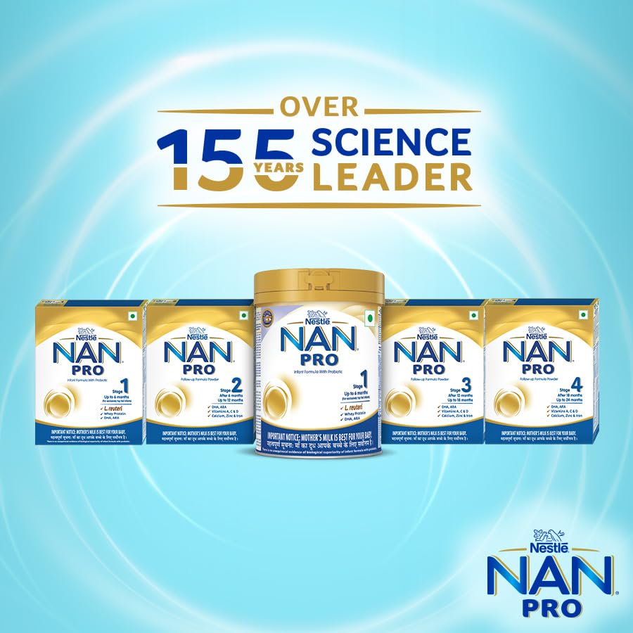 NestlÃ© NAN PRO 4 Follow-Up Formula Powder After 18 months, Up to 24 months, Stage 4, 400g Pouch in Box