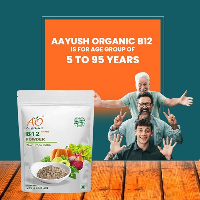 Ao Organic Vitamin B12 Suppliment Boost Immunity - 250 Gms (Pack of 2)