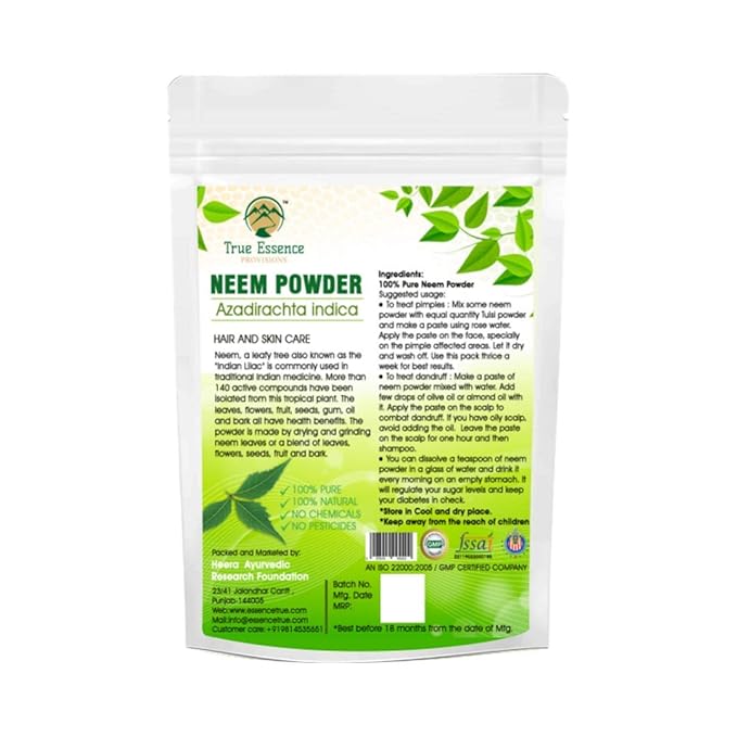 True Essence Research Foundation Natural Neem Powder - 120 gms Each (Pack of 2)