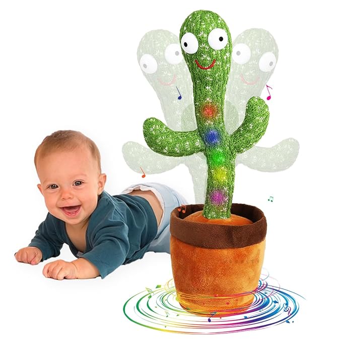 Wembley Toys Dancing Cactus Talking Plush for Baby Children Speaking Interactive