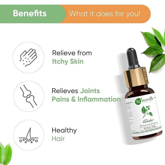 Naturalis Camphor Oil For Skin & Hair Care - 15 ml