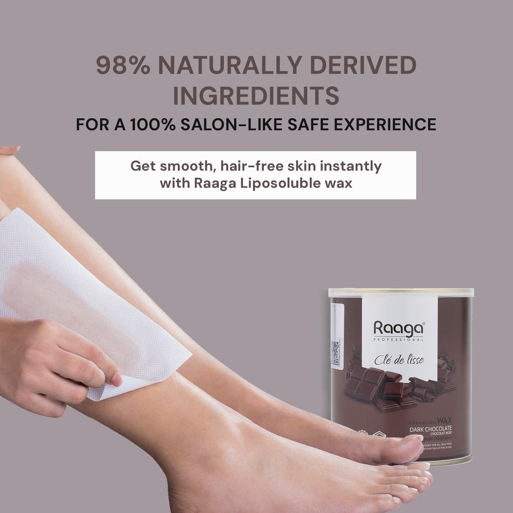 Raaga Professional Liposoluble Body Wax | Dark Chocolate (Contains Imported Ingredient) | Dermatologically Tested, Colophony Free | For All Skin Types (800 ml)