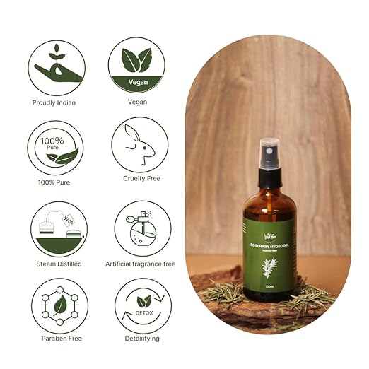 Vriksha Veda Rosemary Hydrosol PureI Steam Distilled - 100 ml