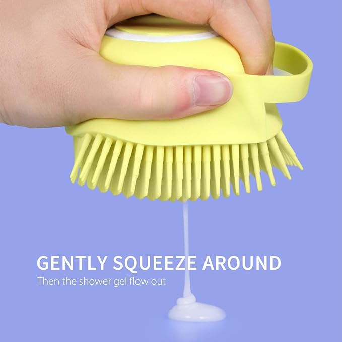 Pet Needs Bio Clean Max Shine Dog Shampoo With Soft Silicone Shampoo Dispenser Brush | Moisturising and Gentle on Skin | 500 Ml