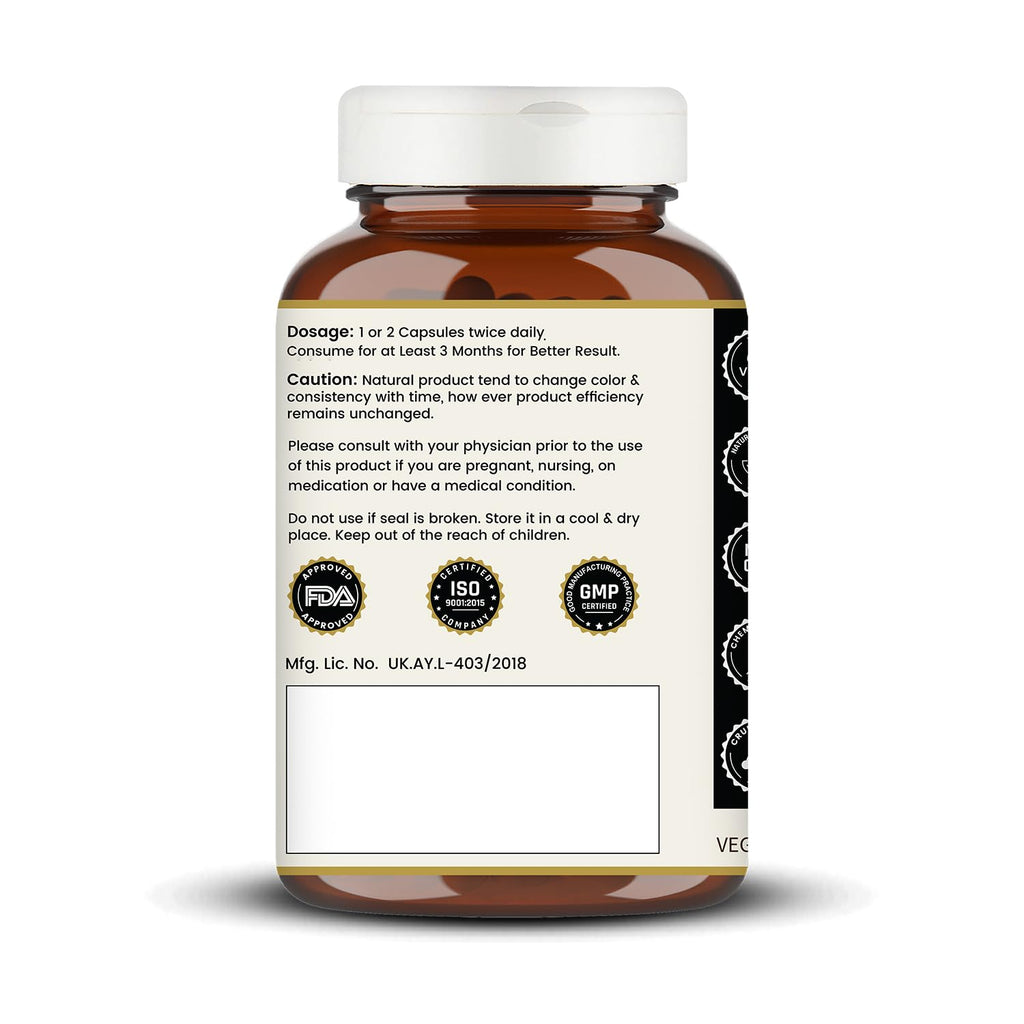 Shilajit Capsules â€“ Natural Support for Energy, Strength & Vitality | Helps Maintain Stamina, Endurance & Wellness | Herbal Supplement | 60 Capsules (Pack Of 1)