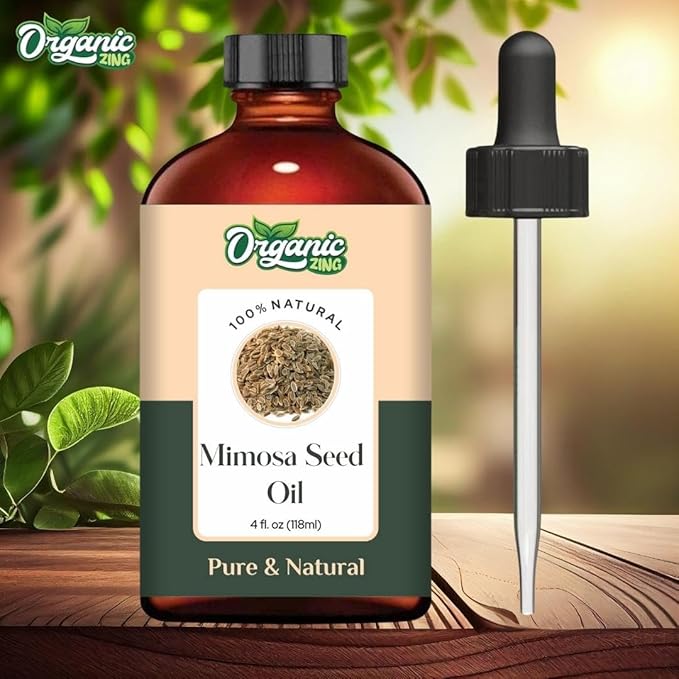Organic Zing Mimosa Seed (Acacia Dealbata) | Essential Oil for Aroma & Diffusers, Skincare, Massage - 118 Ml