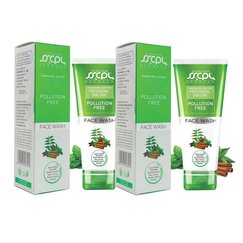 Sscpl Herbals Pollution Free Face Wash - 100 gms (Pack of 2)