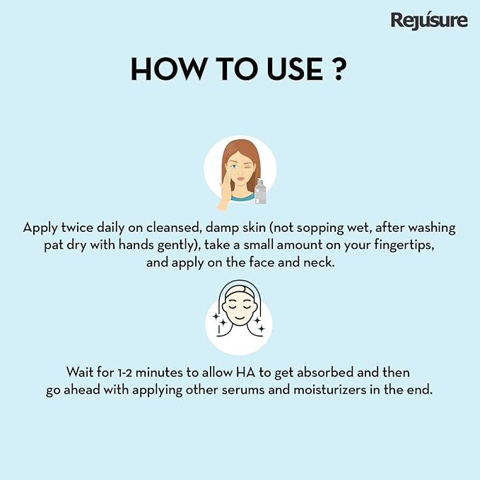 Rejusure 2% Hyaluronic Acid + Vitamin B5 Facial Serum - 30 Ml
