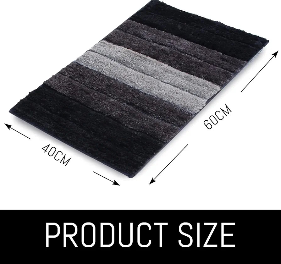 Luxe Home International Microfiber Bath Mat Soft Anti Slip Skid Luxury Mats 40X60 Cm  Colour Anthra