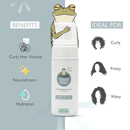 True Frog Volumizing Hair Mousse For Curly Wavy Hair - 150 ml