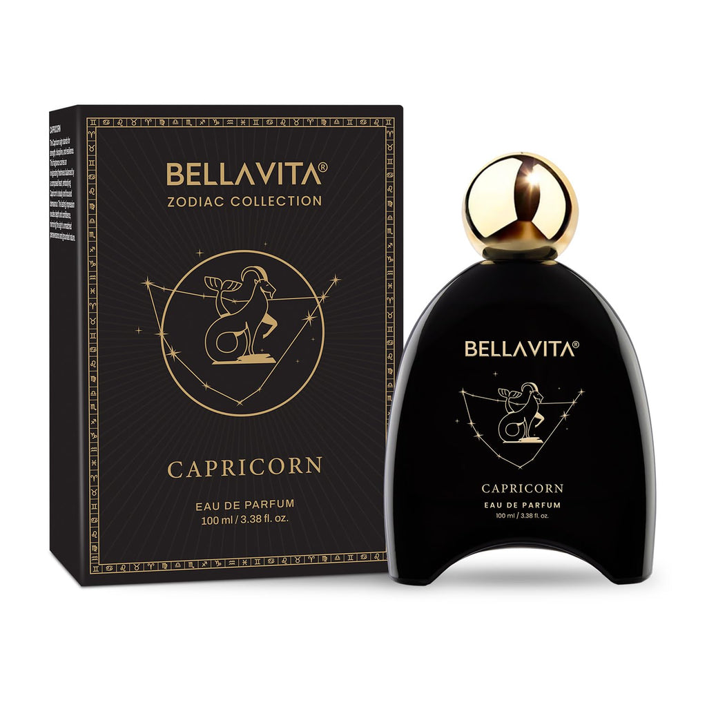 BELLAVITA Zodiac Collection Capricorn EDP Unisex | Pink Pepper, Jasmine and Vetiver | Premium Long Lasting Fragrance Perfume for Men and Women, 100ml