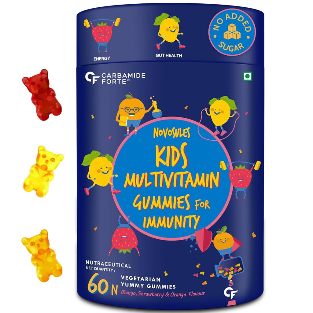 Carbamide Forte Multivitamin For Kids | Multivitamin Gummies For Kids | Multivitamin Gummies For Immunity | Vitamin Gummies For Immunity With No Added Sugar | 60 Gummy Bears