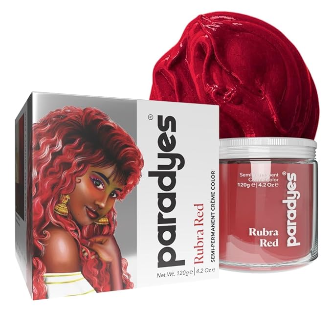 Paradyes Top-up Semi-permanent Rubra Red Diy Conditioner Based Hair Colour - 120 Gms