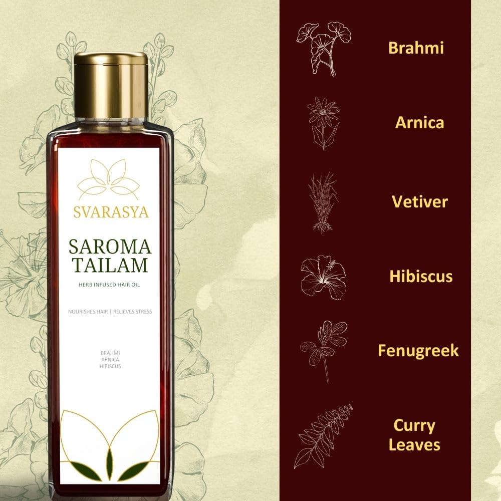 Svarasya Saroma Tailam Herbs Infused Ayurvedic Hair Oil - 100 ml