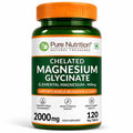 Pure Nutrition Chelated Magnesium Glycinate Supplement 2000mg - 120 Tablets | High Absorption Magnesium Supplements (Elemental 440mg) for Sleep, Cramps, Nerve Health, Relaxation, Bone & Joint Health