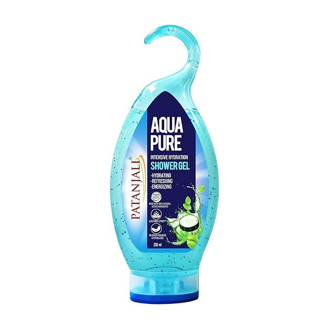 Patanjali Aqua Pure Intensive Hydration Shower Gel - 250 ml (Pack of 3)