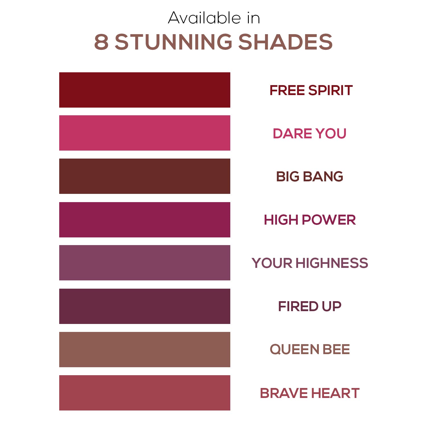RENEE Stunner Matte Lipstick - Queen Bee 4gm| Intense Color Pay Off, Full Coverage Long Lasting Weightless Velvety Formula with One Swipe Application| Enriched with Vitamin E & Hyaluronic Acid