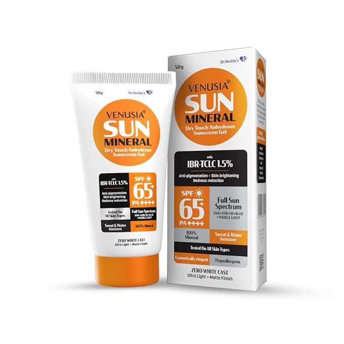 Dr. Reddy's Venusia Mineral sunscreen SPF65 - 50 gms