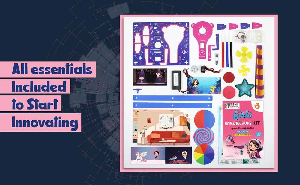 Butterfly EduFields 100+ STEM Engineering Project Kit for Girls Ages 8 10 12 15 Years Ultimate DIY Science Experiments for Kids