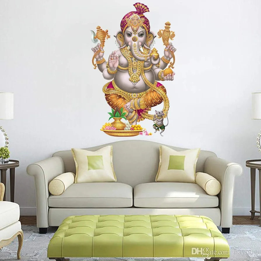 Rangoli White Glossy Vinyl Wall Sticker Premium Self-Adhesive Waterproof Parent-7 Design-18