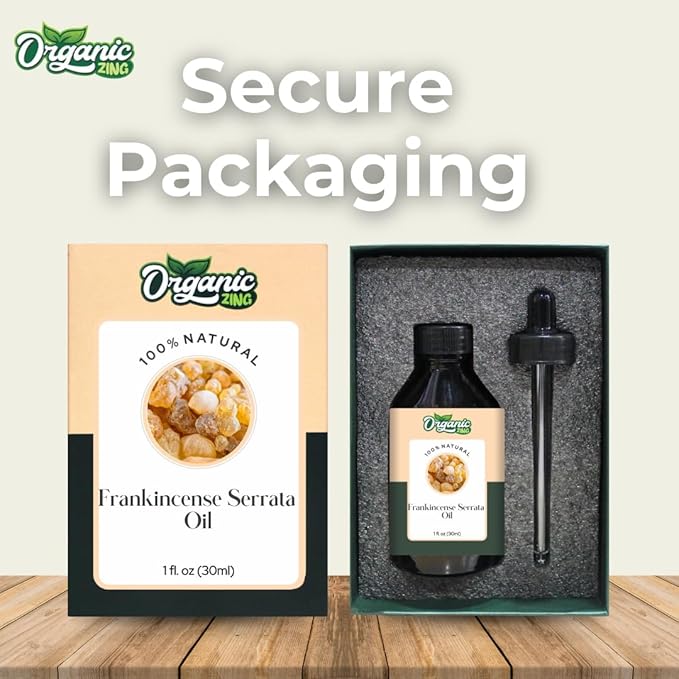Organic Zing Frankincense Serrata (Boswellia Serrata) Oil | Essential Oil for Skincare, Aroma and Diffusers - 30 Ml