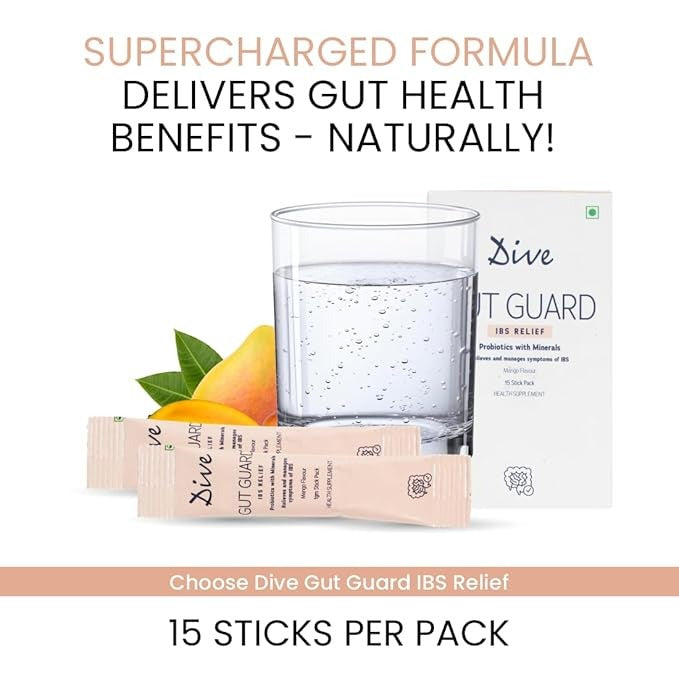 Dive Gut Guard Ibs Relief Probiotics - 15 Sticks