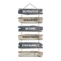 Artvibes Decorative Wall Hanging Wooden Art Decoration Item for Living Room | Quotes Decor Item | Set of 6
