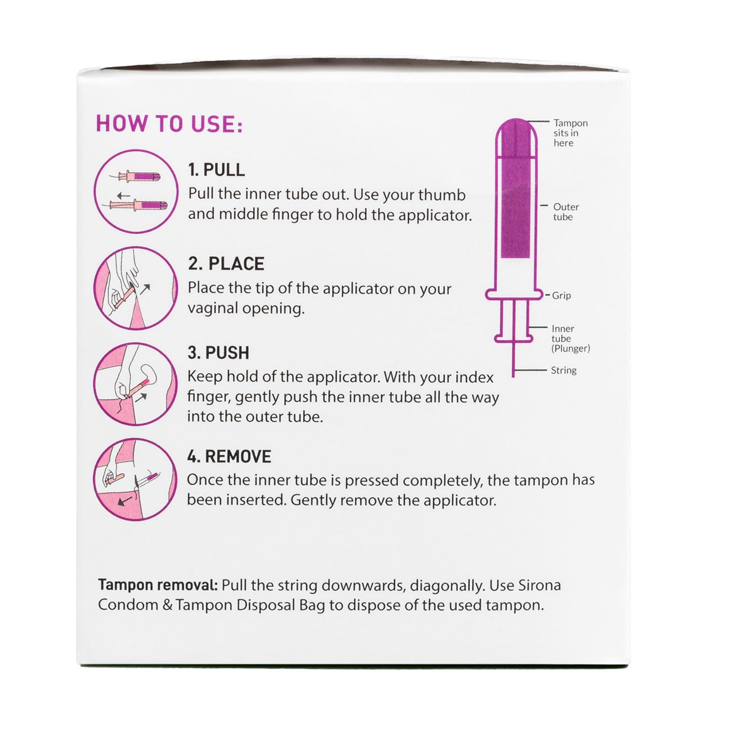 Sirona Regular Flow Tampons with Applicator - 16 Pieces | Made in Europe | Ultra Soft & Comfortable | Highly Absorbent | BPA Free | FDA Approved