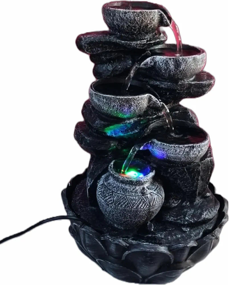 Alila Resin Water Fall Fountain For Home Living Room Decor 15 Inches