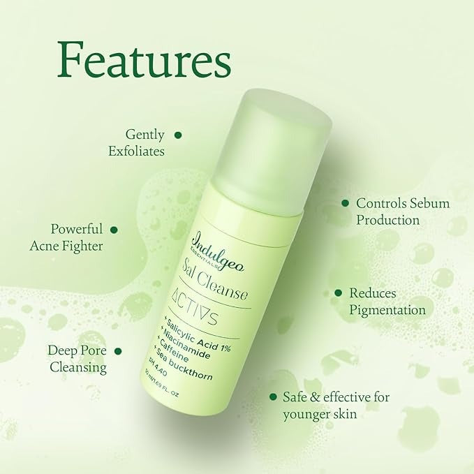 Indulgeo Essentials Salicylic Acid Foaming Face Wash - 50 ml
