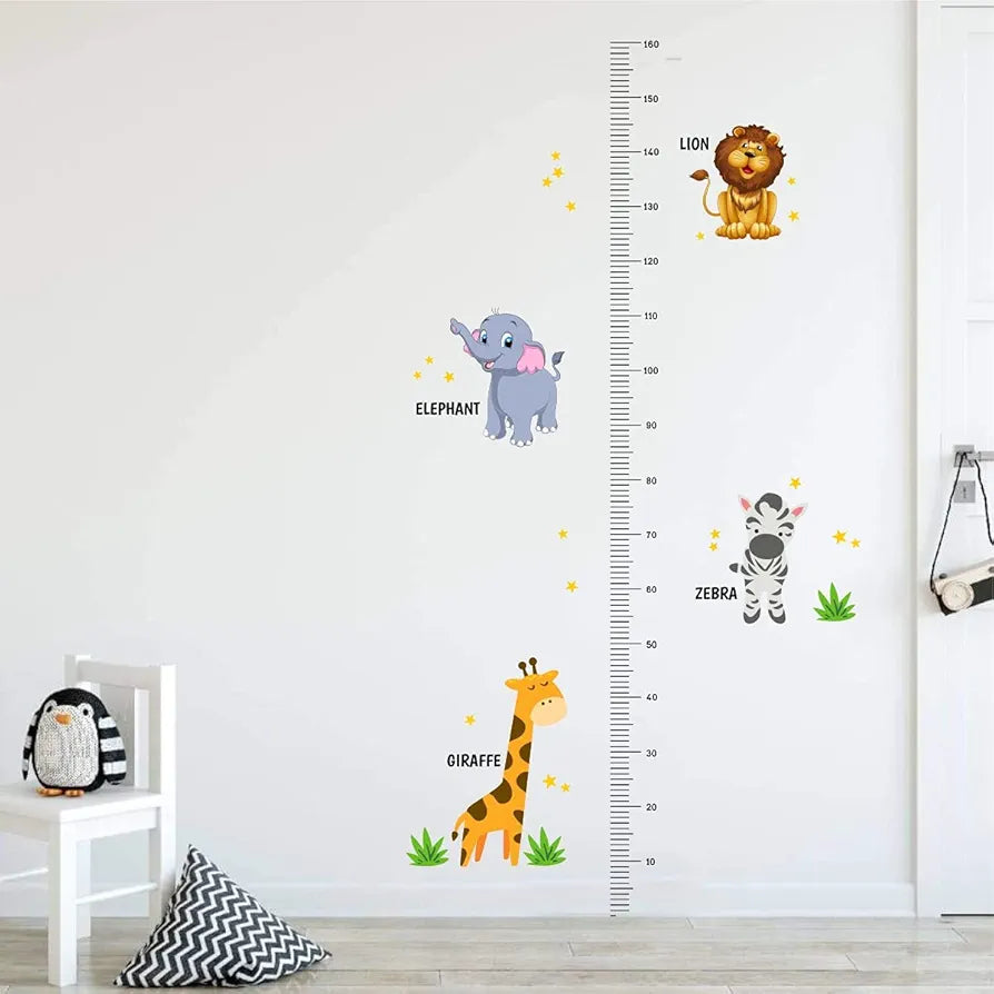 Decal O Decal Vinyl Growth Chart with Wild Animals Wall Stickers