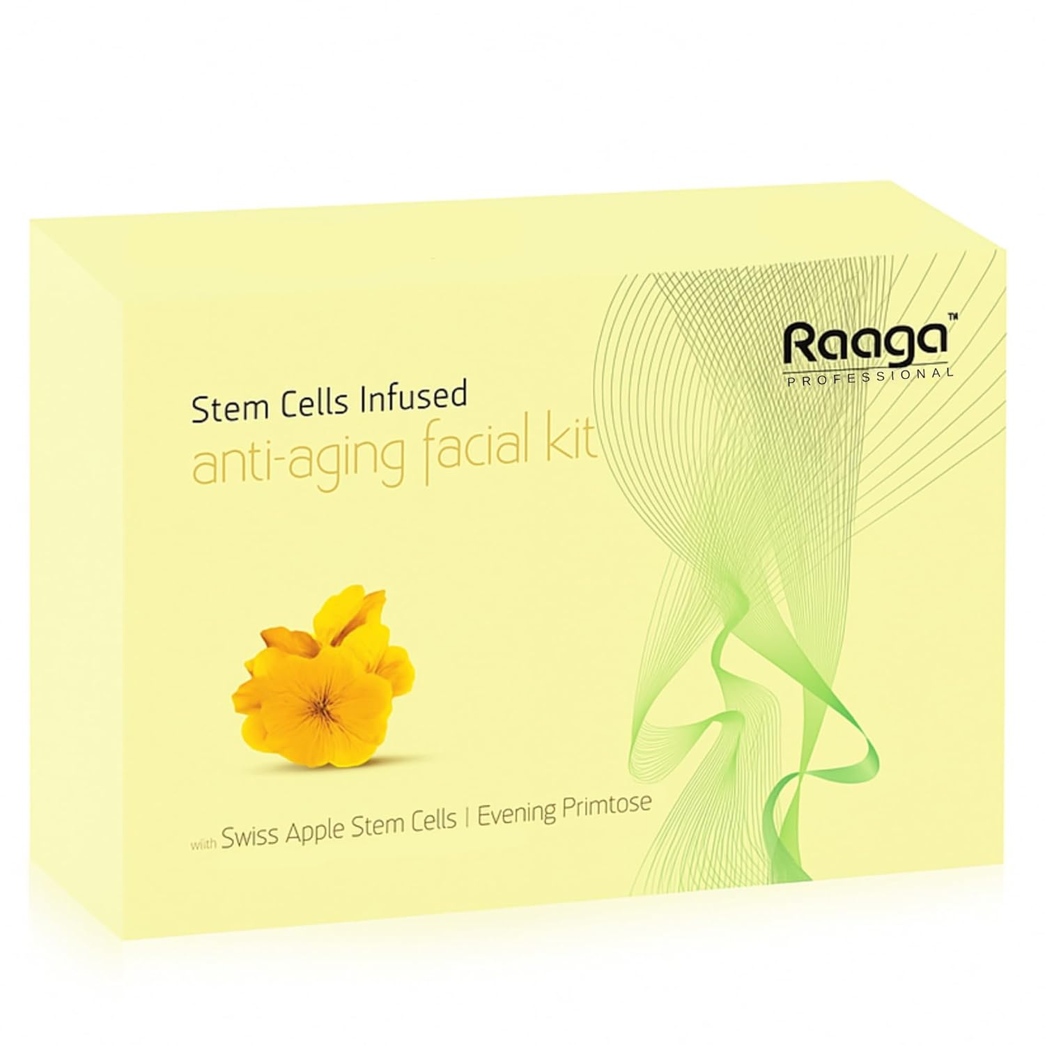 Raaga Professional Stem Cells Cream Infused Anti Aging Facial Kit | Evening Primrose, Swiss Apple Stem Cells | Fights Acne | 6 Step Facial Kit For All Skin Types (61 Gm)