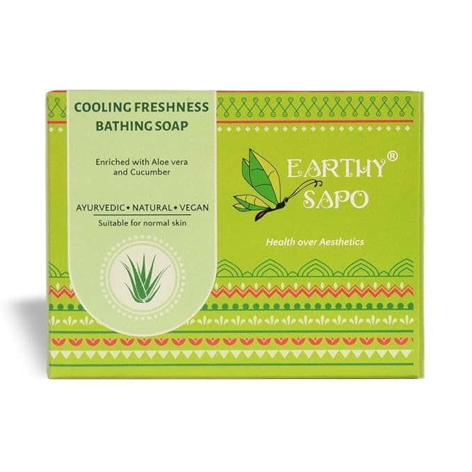 Earthy Sapo Handmade Cooling Freshness Bathing Soap - 100 gms