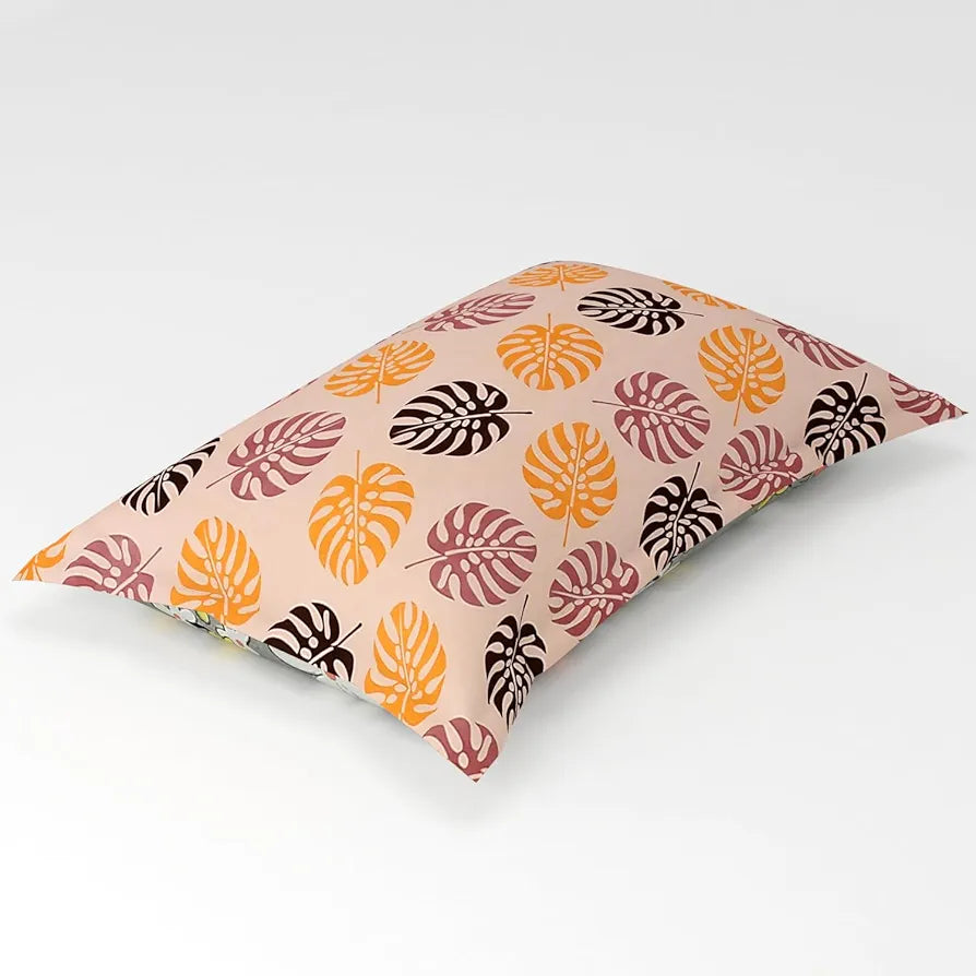Homefab India 180 TC Microfiber Single BedSheet with 1 Pillow Cover Orange