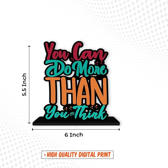 Artvibes Wooden Idols and Figurine You Can Do More Than You Think Quotes Table Decor for Office Desk Showpiece