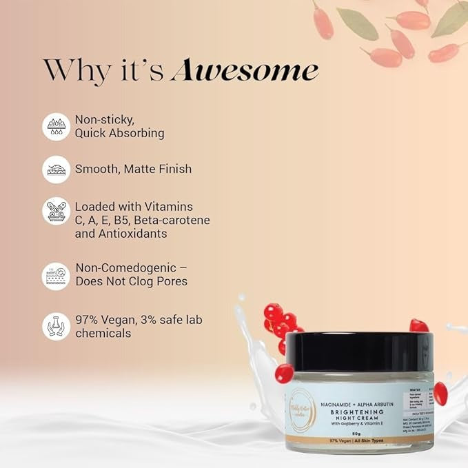 Muddy Water Brightening Night Cream - 15 gms