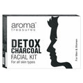 Aroma Treasures Detox Charcoal Facial Kit | Deep Pore Purifying 6-Step Home Facial | Removes Impurities, Excess Oil & Tan | Brightening, Clarifying & Instant Glow Facial for All Skin Types – 43g/ml