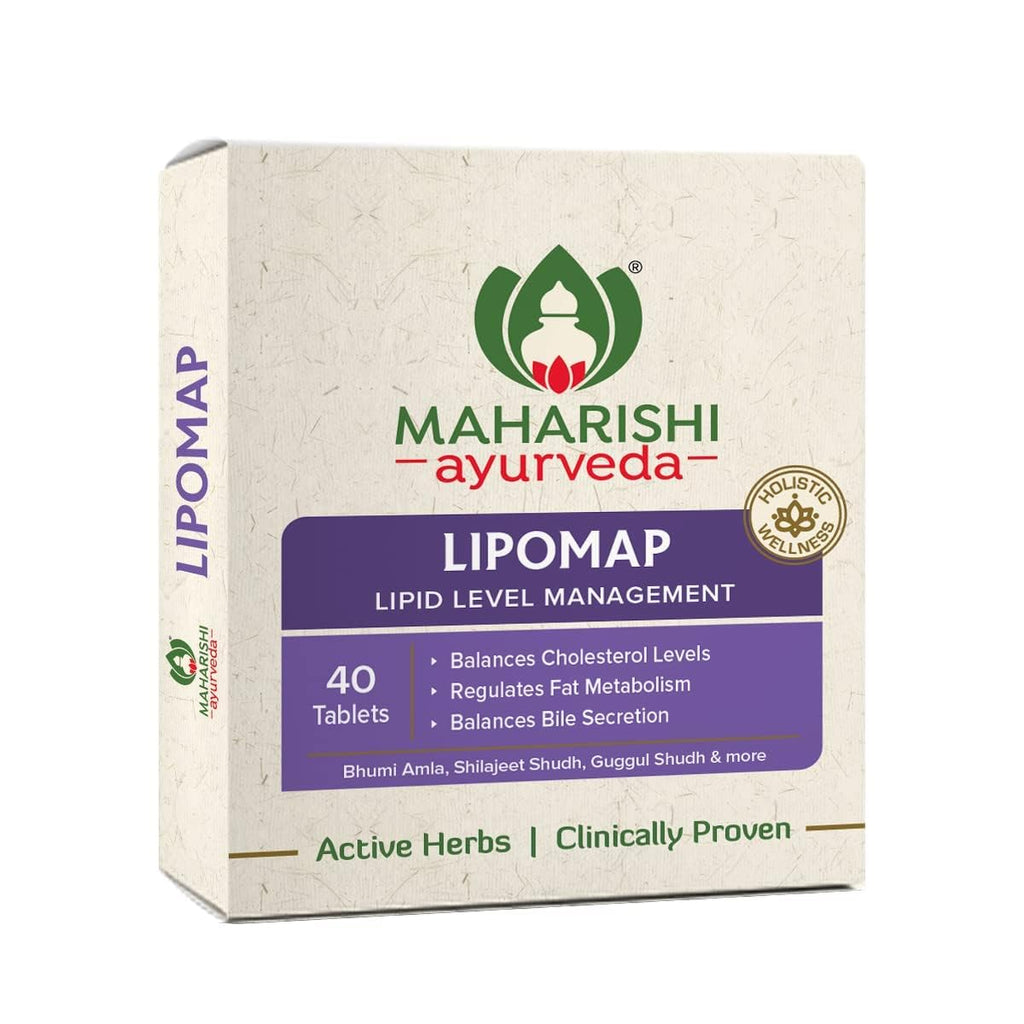 Maharishi Ayurveda Lipomap | Ayurvedic Medicine for Cholesterol Management| Highly Effective Herbs | Assists in managing daily stress | 40 Tablets