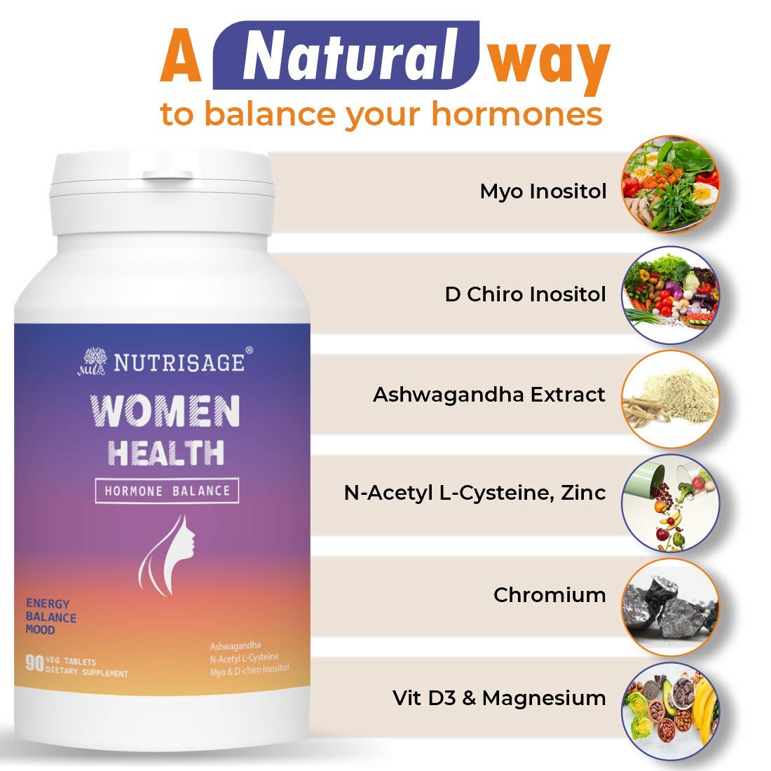 Nutrisage Women Health Tablets - 90 Tabs