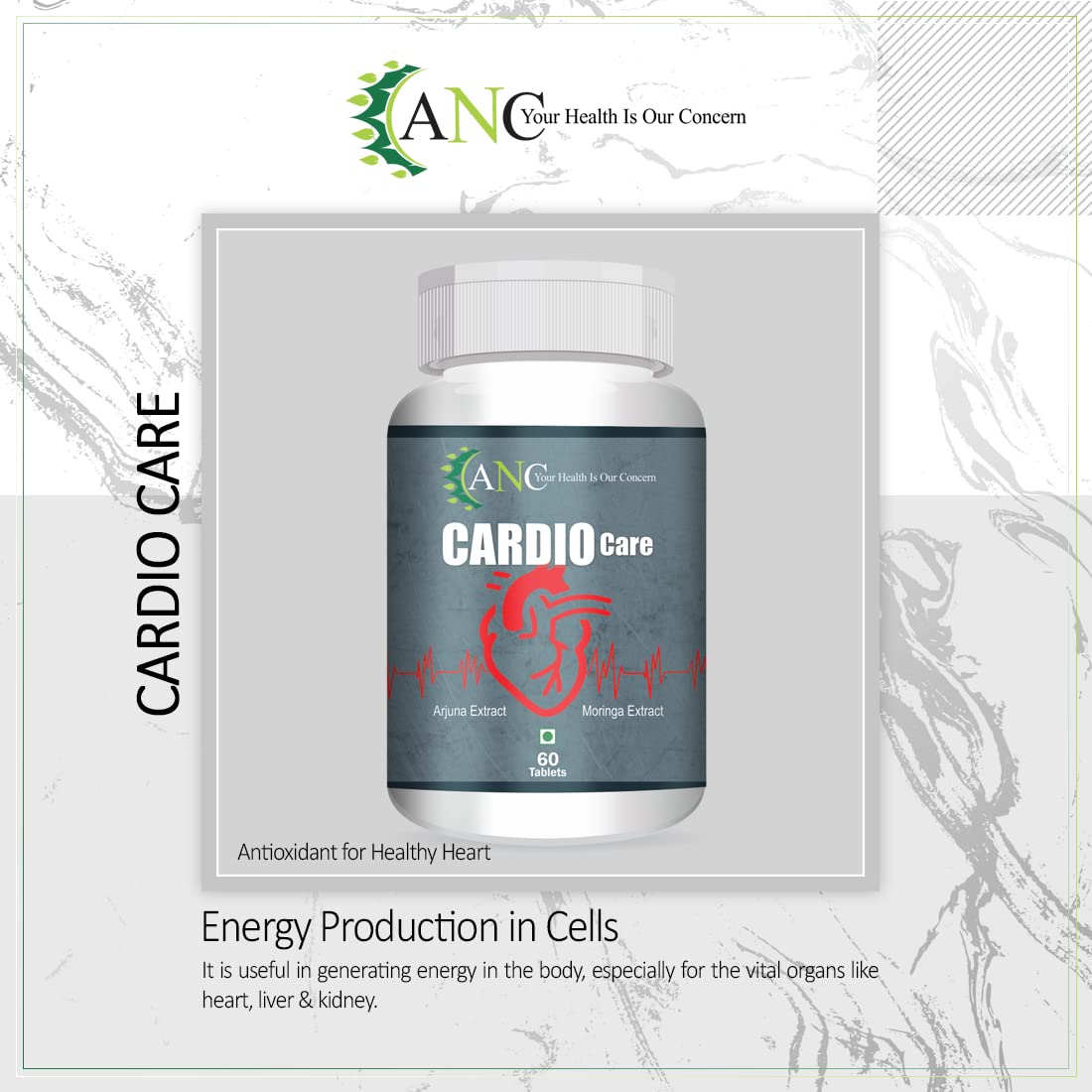ANC Herbal Moringa and Arjuna Extract Capsules - 60 caps