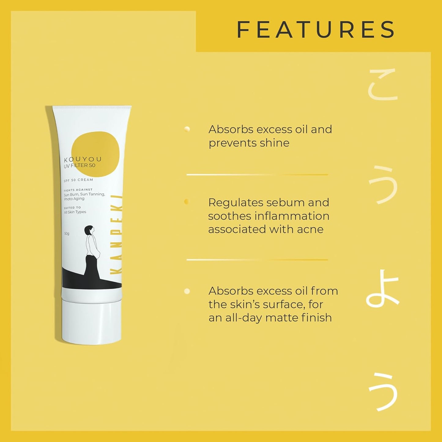 Kanpeki Kouyou Uv Sunscreen Spf 50 Creme - 50 ml