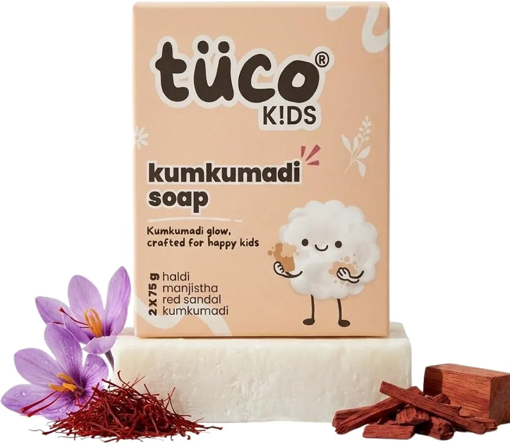 Tuco Kids Kumkumadi Soap For Kids 3-12 Years - 75 gms (Pack of 2)