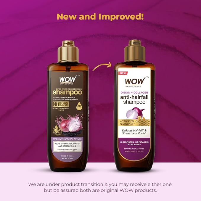 Wow Skin Science Red Onion Black Seed Oil Shampoo