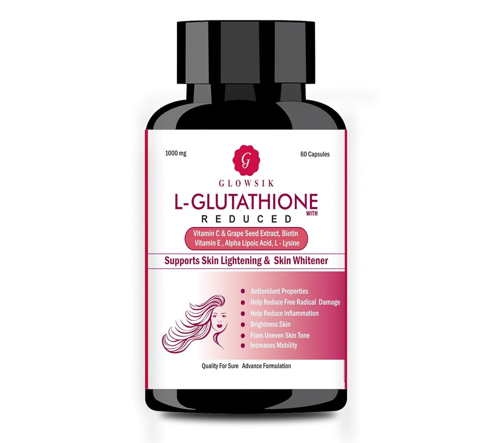 Glowsik Glutathione 1000 Mg Capsules With Vitamin C, E & L-glutathione - 60 Capsules