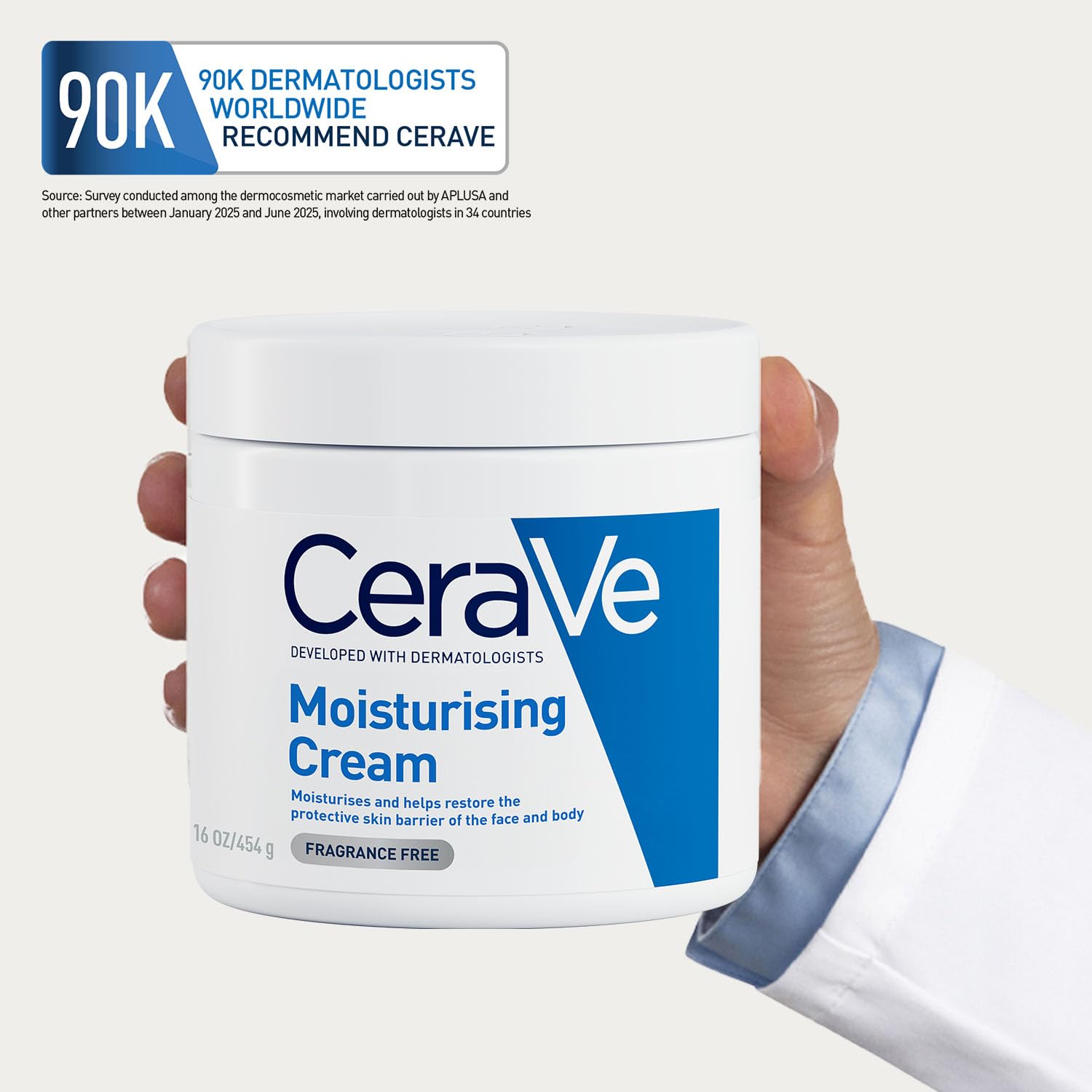 CeraVe Moisturizing Cream For Dry To Very Dry Skin (454g) - Formulated with 3 Essential Ceramides And Hyaluronic Acid | Non-Comedogenic Moisturizer For Face and Body