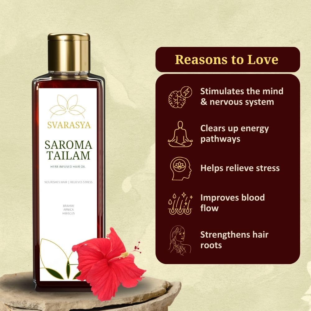 Svarasya Saroma Tailam Herbs Infused Ayurvedic Hair Oil - 100 ml