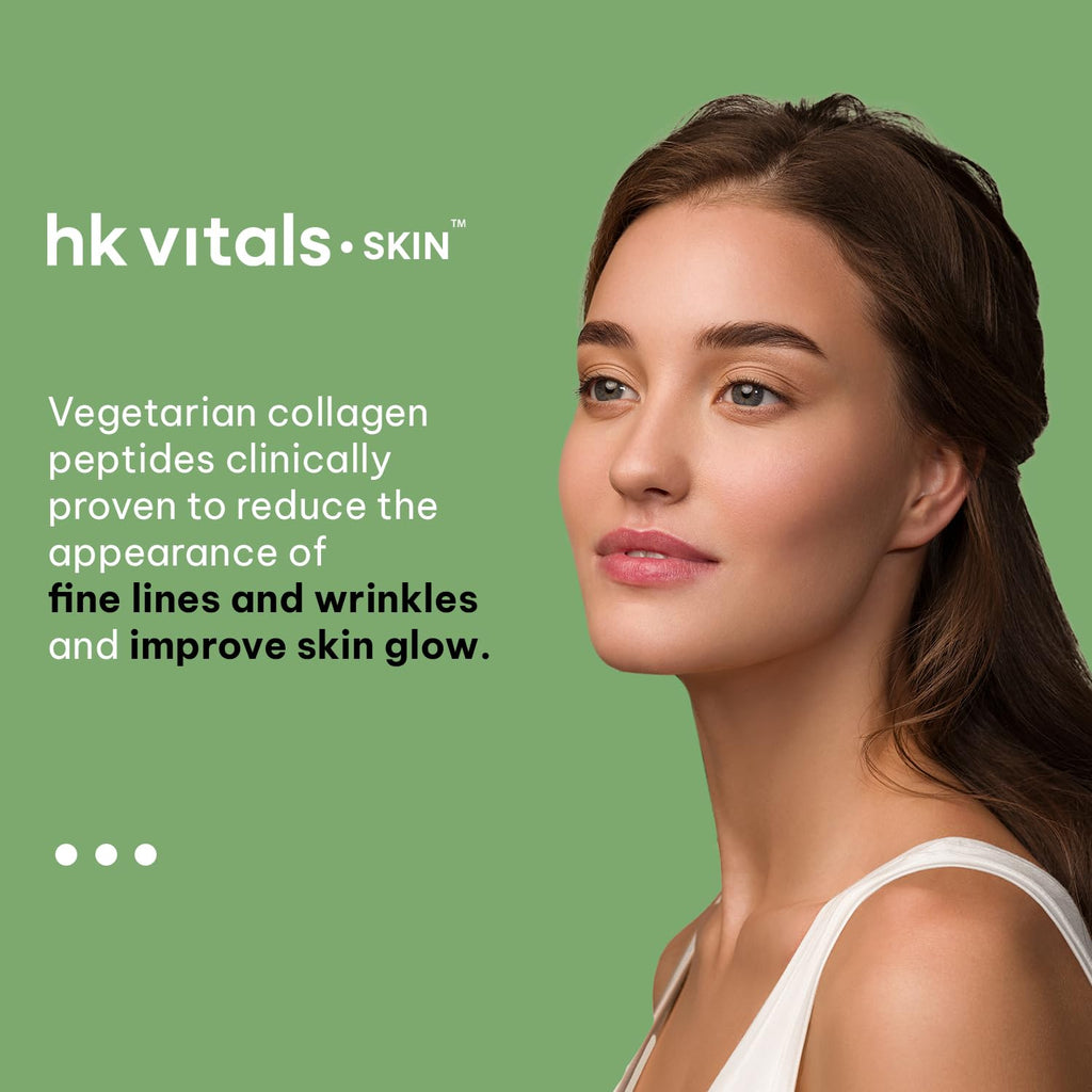 HealthKart hk vitals Veg Collagen Supplement (Orange, 200g) | With Biotin, Vitamin C, E, Sodium Hyaluronate | For Healthy Skin, Hair & Nails